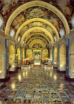 St Johns CoCathedral, Valetta. Actually this is a postcard