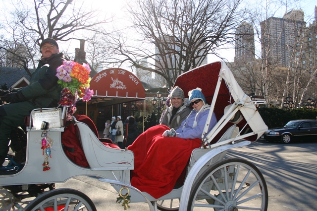 Our carriage awaits, outside the Tavern on the Green, Central Park,Manhattan