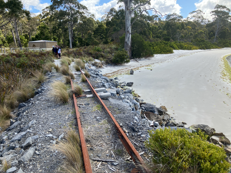 Terminus of Ida Bay to Deephole Bay quarry line