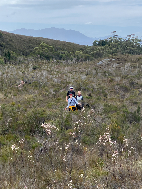 Brendon, Ange and Mish on Mount Beattie