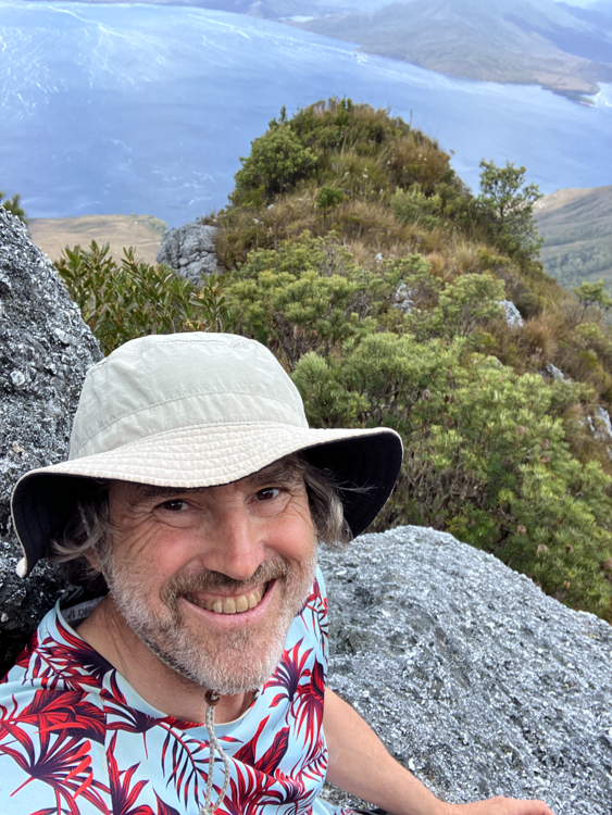 Reinhard on Mount Rugby, Bathurst Harbour