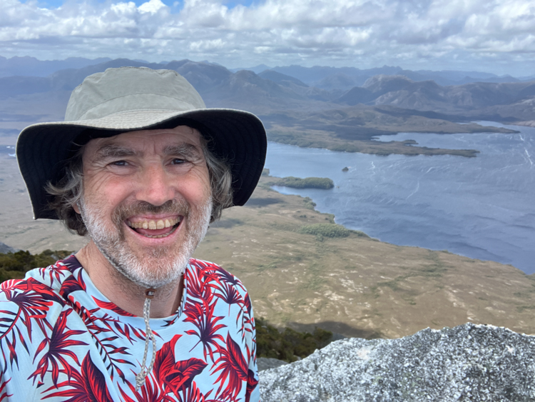 Reinhard at the summit of Mount Rugby