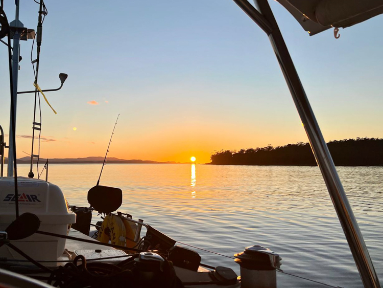 Sunrise over the d'Entrecasteaux Channel from Deephole Bay