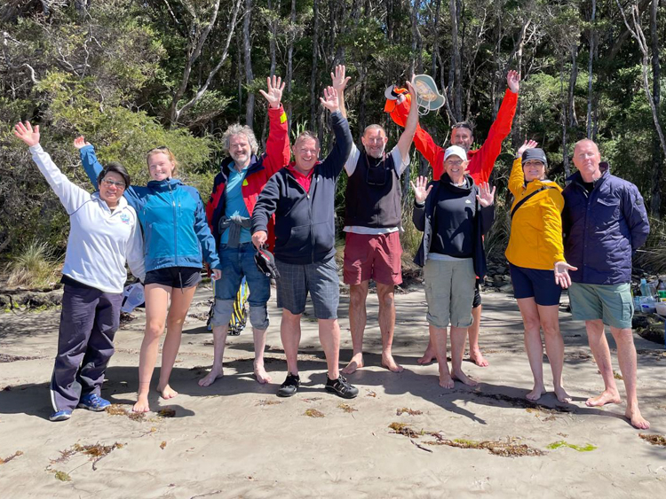 Silver Fern crew, November 2024, at Recherche Bay