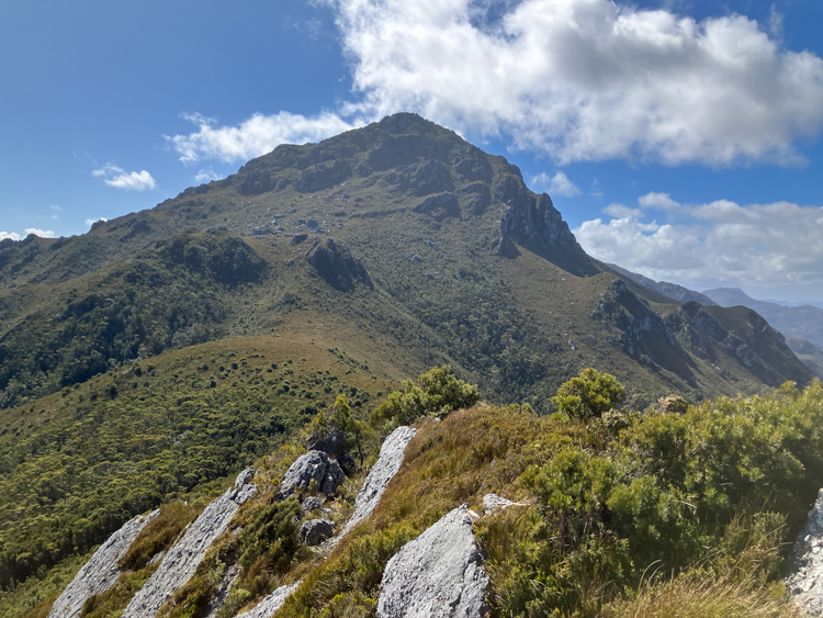 Looking back up at Mount Rugby