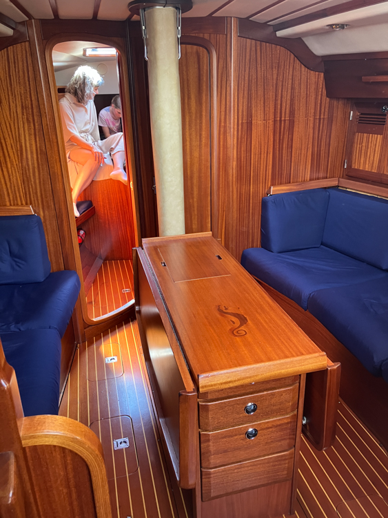 Sweden 390 mahogany interior