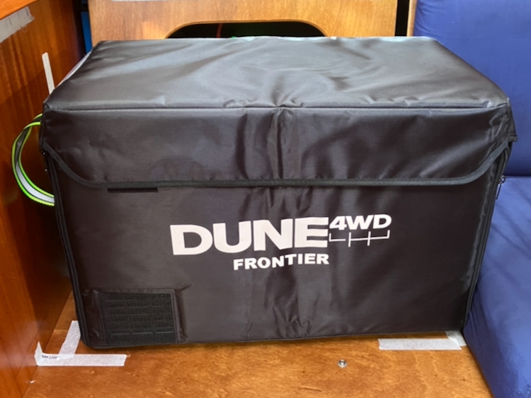 Dune camping fridge temporarily installed Vestlandskyss