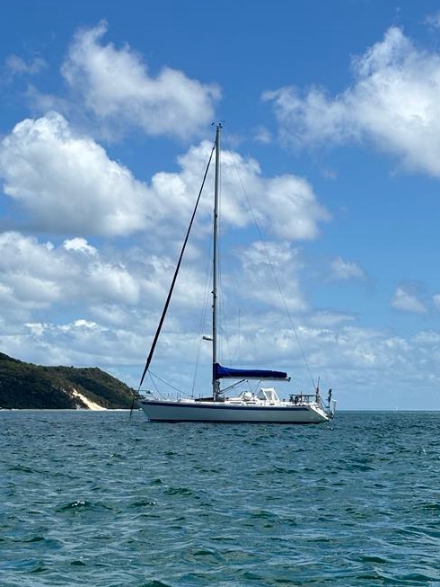 Vestlandskyss at anchor