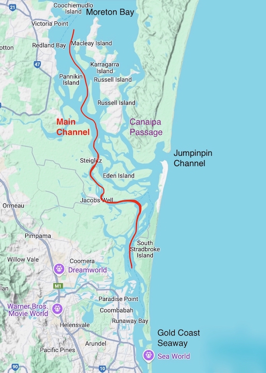 Map showing the Main Channel